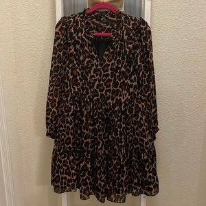 J Crew leopard print dress